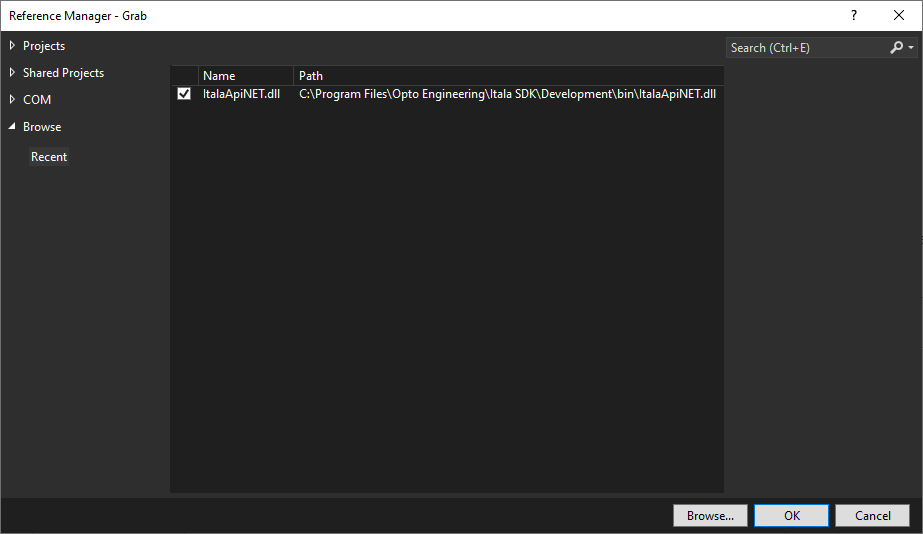VS example net reference